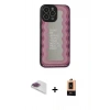MARSİLYAN™- iPhone 13 Pro Max Kılıf Odak Klasik Serisi - Şeffaf Maxco Cam Ekran Koruyucu + Pers Alüminyum Kamera Lens - GI