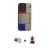 MARSİLYAN™- iPhone 13 Pro Max Kılıf Odak Klasik Serisi - Şeffaf Maxco Cam Ekran Koruyucu + Rainbow Kamera Lens Koruma Cam - KI