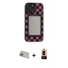 MARSİLYAN™- iPhone 13 Pro Max Kılıf Odak Klasik Serisi - Şeffaf Maxco Cam Ekran Koruyucu + Rose Gold Rainbow Kamera Lens Koruma Cam