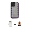 MARSİLYAN™- iPhone 13 Pro Max Kılıf Odak Klasik Serisi - Şeffaf Maxco Cam Ekran Koruyucu + Shine Kamera Lens - GD