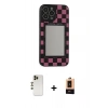 MARSİLYAN™- iPhone 13 Pro Max Kılıf Odak Klasik Serisi - Şeffaf Maxco Cam Ekran Koruyucu + Shine Kamera Lens - GD