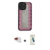 MARSİLYAN™- iPhone 13 Pro Max Kılıf Odak Klasik Serisi - Şeffaf Pasifik Cam Ekran Koruyucu + Pers Alüminyum Kamera Lens - KI