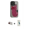 MARSİLYAN™- iPhone 13 Pro Max Kılıf Odak Klasik Serisi - Şeffaf Pasifik Cam Ekran Koruyucu + Kırmızı Rainbow Kamera Lens Koruma Cam