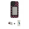 MARSİLYAN™- iPhone 13 Pro Max Kılıf Odak Klasik Serisi - Şeffaf Pasifik Cam Ekran Koruyucu + Kırmızı Rainbow Kamera Lens Koruma Cam