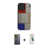 MARSİLYAN™- iPhone 13 Pro Max Kılıf Odak Klasik Serisi - Şeffaf Pasifik Cam Ekran Koruyucu + Neon Fosforlu Kamera Lens - YL