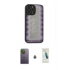 MARSİLYAN™- iPhone 13 Pro Max Kılıf Odak Klasik Serisi - Şeffaf Pasifik Cam Ekran Koruyucu + Neon Fosforlu Kamera Lens - YL