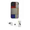 MARSİLYAN™- iPhone 13 Pro Max Kılıf Odak Klasik Serisi - Şeffaf Pasifik Cam Ekran Koruyucu + Pers Alüminyum Kamera Lens - GI