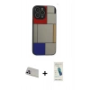 MARSİLYAN™- iPhone 13 Pro Max Kılıf Odak Klasik Serisi - Şeffaf Pasifik Cam Ekran Koruyucu + Rainbow Kamera Lens Koruma Cam - MR