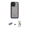 MARSİLYAN™- iPhone 13 Pro Max Kılıf Odak Klasik Serisi - Şeffaf Pasifik Cam Ekran Koruyucu + Renkli Kamera Lens Koruma Cam - SI