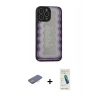 MARSİLYAN™- iPhone 13 Pro Max Kılıf Odak Klasik Serisi - Şeffaf Pasifik Cam Ekran Koruyucu + Renkli Kamera Lens Koruma Cam - PE