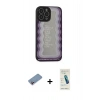 MARSİLYAN™- iPhone 13 Pro Max Kılıf Odak Klasik Serisi - Şeffaf Pasifik Cam Ekran Koruyucu + Shine Kamera Lens Koruma Cam - PE
