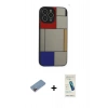 MARSİLYAN™- iPhone 13 Pro Max Kılıf Odak Klasik Serisi - Şeffaf Pasifik Cam Ekran Koruyucu + Shine Kamera Lens Koruma Cam - PE
