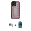 MARSİLYAN™- iPhone 13 Pro Max Kılıf Odak Klasik Serisi - Siyah 18D Cam Ekran Koruyucu + Rainbow Kamera Lens Koruma Cam - KI