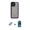 MARSİLYAN™- iPhone 13 Pro Max Kılıf Odak Klasik Serisi - Siyah 18D Cam Ekran Koruyucu + Metal Kamera Lens Koruma Cam - KUYL