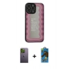 MARSİLYAN™- iPhone 13 Pro Max Kılıf Odak Klasik Serisi - Siyah 18D Cam Ekran Koruyucu + Neon Fosforlu Kamera Lens - YL
