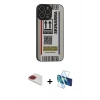 MARSİLYAN™- iPhone 13 Pro Max Kılıf Odak Klasik Serisi - Siyah 3D Antistatik Cam Ekran Koruyucu + Pers Alüminyum Kamera Lens - KI