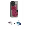MARSİLYAN™- iPhone 13 Pro Max Kılıf Odak Klasik Serisi - Siyah 3D Antistatik Cam Ekran Koruyucu + Pers Alüminyum Kamera Lens - GI