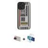 MARSİLYAN™- iPhone 13 Pro Max Kılıf Odak Klasik Serisi - Siyah 3D Antistatik Cam Ekran Koruyucu + Rainbow Kamera Lens Koruma Cam - KI
