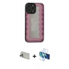 MARSİLYAN™- iPhone 13 Pro Max Kılıf Odak Klasik Serisi - Siyah 3D Antistatik Cam Ekran Koruyucu + Rainbow Kamera Lens Koruma Cam - BZ