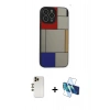 MARSİLYAN™- iPhone 13 Pro Max Kılıf Odak Klasik Serisi - Siyah 3D Antistatik Cam Ekran Koruyucu + Shine Kamera Lens - GD