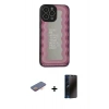 MARSİLYAN™- iPhone 13 Pro Max Kılıf Odak Klasik Serisi - Siyah 3D Antistatik Hayalet Cam Ekran Koruyucu + Renkli Kamera Lens Koruma Cam - TU