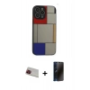 MARSİLYAN™- iPhone 13 Pro Max Kılıf Odak Klasik Serisi - Siyah 3D Antistatik Hayalet Cam Ekran Koruyucu + Rainbow Kamera Lens Koruma Cam - KI