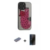 MARSİLYAN™- iPhone 13 Pro Max Kılıf Odak Klasik Serisi - Siyah 3D Antistatik Hayalet Cam Ekran Koruyucu + Renkli Kamera Lens Koruma Cam - PE