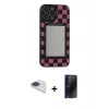 MARSİLYAN™- iPhone 13 Pro Max Kılıf Odak Klasik Serisi - Siyah 3D Antistatik Hayalet Cam Ekran Koruyucu + Pers Alüminyum Kamera Lens - LT
