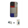 MARSİLYAN™- iPhone 13 Pro Max Kılıf Odak Klasik Serisi - Siyah 6D Mat Seramik Hayalet Nano Ekran Koruyucu + Rainbow Kamera Lens Koruma Cam - MI