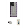 MARSİLYAN™- iPhone 13 Pro Max Kılıf Odak Klasik Serisi - Siyah 6D Mat Seramik Hayalet Nano Ekran Koruyucu + Rainbow Kamera Lens Koruma Cam - MR