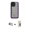 MARSİLYAN™- iPhone 13 Pro Max Kılıf Odak Klasik Serisi - Siyah 6D Mat Seramik Hayalet Nano Ekran Koruyucu + Rainbow Kamera Lens Koruma Cam - MI