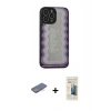 MARSİLYAN™- iPhone 13 Pro Max Kılıf Odak Klasik Serisi - Siyah 6D Mat Seramik Hayalet Nano Ekran Koruyucu + Renkli Kamera Lens Koruma Cam - MI