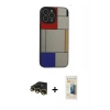 MARSİLYAN™- iPhone 13 Pro Max Kılıf Odak Klasik Serisi - Siyah 6D Mat Seramik Hayalet Nano Ekran Koruyucu + Raze Metal Kamera Lens - GD