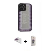 MARSİLYAN™- iPhone 13 Pro Max Kılıf Odak Klasik Serisi - Siyah Bilvis 3D Cam Ekran Koruyucu + Pers Alüminyum Kamera Lens - GI