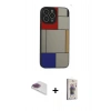 MARSİLYAN™- iPhone 13 Pro Max Kılıf Odak Klasik Serisi - Siyah Bilvis 3D Cam Ekran Koruyucu + Pers Alüminyum Kamera Lens - GI
