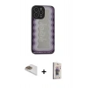 MARSİLYAN™- iPhone 13 Pro Max Kılıf Odak Klasik Serisi - Siyah Bilvis 3D Cam Ekran Koruyucu + Pers Alüminyum Kamera Lens - GD