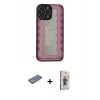 MARSİLYAN™- iPhone 13 Pro Max Kılıf Odak Klasik Serisi - Siyah Bilvis 3D Cam Ekran Koruyucu + Renkli Kamera Lens Koruma Cam - SI