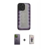 MARSİLYAN™- iPhone 13 Pro Max Kılıf Odak Klasik Serisi - Siyah Bilvis 3D Cam Ekran Koruyucu + Neon Fosforlu Kamera Lens - YL