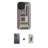 MARSİLYAN™- iPhone 13 Pro Max Kılıf Odak Klasik Serisi - Siyah Bilvis 3D Cam Ekran Koruyucu + Neon Fosforlu Kamera Lens - YL