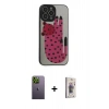 MARSİLYAN™- iPhone 13 Pro Max Kılıf Odak Klasik Serisi - Siyah Bilvis 3D Cam Ekran Koruyucu + Neon Fosforlu Kamera Lens - YL