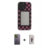 MARSİLYAN™- iPhone 13 Pro Max Kılıf Odak Klasik Serisi - Siyah Bilvis 3D Cam Ekran Koruyucu + Neon Fosforlu Kamera Lens - YL