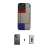 MARSİLYAN™- iPhone 13 Pro Max Kılıf Odak Klasik Serisi - Siyah Bilvis 3D Cam Ekran Koruyucu + Neon Fosforlu Kamera Lens - YL