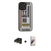 MARSİLYAN™- iPhone 13 Pro Max Kılıf Odak Klasik Serisi - Siyah Bilvis 3D Mat Cam Ekran Koruyucu + Raze Metal Kamera Lens - GD