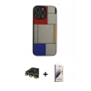 MARSİLYAN™- iPhone 13 Pro Max Kılıf Odak Klasik Serisi - Siyah Bilvis 3D Mat Cam Ekran Koruyucu + Raze Metal Kamera Lens - GD
