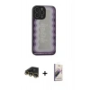 MARSİLYAN™- iPhone 13 Pro Max Kılıf Odak Klasik Serisi - Siyah Bilvis 3D Mat Cam Ekran Koruyucu + Raze Metal Kamera Lens - GD