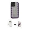 MARSİLYAN™- iPhone 13 Pro Max Kılıf Odak Klasik Serisi - Siyah Bilvis 3D Mat Cam Ekran Koruyucu + Shine Kamera Lens - GD