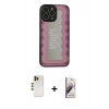 MARSİLYAN™- iPhone 13 Pro Max Kılıf Odak Klasik Serisi - Siyah Bilvis 3D Mat Cam Ekran Koruyucu + Shine Kamera Lens - GD