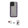 MARSİLYAN™- iPhone 13 Pro Max Kılıf Odak Klasik Serisi - Siyah Bilvis 3D Mat Cam Ekran Koruyucu + Pers Alüminyum Kamera Lens - KI
