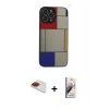 MARSİLYAN™- iPhone 13 Pro Max Kılıf Odak Klasik Serisi - Siyah Bilvis 3D Mat Cam Ekran Koruyucu + Pers Alüminyum Kamera Lens - KI