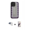 MARSİLYAN™- iPhone 13 Pro Max Kılıf Odak Klasik Serisi - Siyah Bilvis 3D Mat Cam Ekran Koruyucu + Pers Alüminyum Kamera Lens - LT